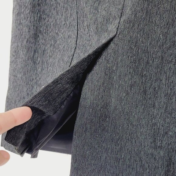 le chateau Black White Zipper Back Plated Pencil Business Casual Skirt Size 1/2 - Picture 3 of 11